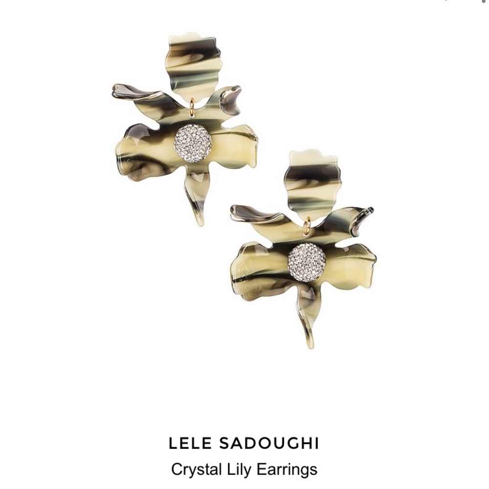 Lele sadoughi crystal lily earrings in antler